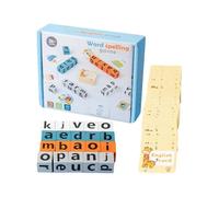 Alphabet Matching Game - 14x12cm Storage Box, Wooden Letter Components, Interactive Spelling Practice, Two Player Learning Activity | Home Indoor Kindergarten Alphabet Recognition Vocabulary Developme