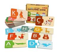 Alphabet Matching Game - Alphabet Number Educational Toys - Animal Pattern Board Matching Game - for Toddler Preschool Kindergarten Home Homeschool Nursery Classroom Travel Birthday