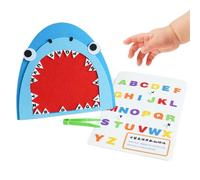 Alphabet Matching Game - Felt Shark Tooth Educational Learning Toys