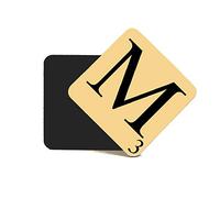 Alphabet MDF Coaster Letter "M" Personalise Your Coffee Table, Word Name Maker
