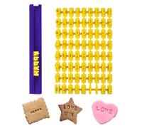 Alphabet & Number Cookie Press Stamps, Fondant Letter & Number Moulds,Letter Stamps for Clay Fondant Icing Biscuit Press, Cake Decorating Tools for Mother's Children's Day Baking, Clay, and Pastries