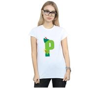 Alphabet P Is For Peter Pan Cotton T-Shirt Disney White S