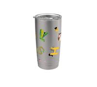 Alphabet Pattern Back to School Pattern Alphabet Cute ABC Stainless Steel Insulated Tumbler
