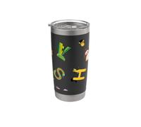 Alphabet Pattern Back to School Pattern Alphabet Cute ABC Stainless Steel Insulated Tumbler