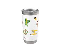 Alphabet Pattern Back to School Pattern Alphabet Cute ABC Stainless Steel Insulated Tumbler