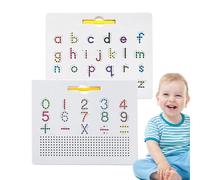 Alphabet Play Panel - Tracing Toy, Learning Magnet Board | Toddler Writing Practice Tool, Sided Structure with Magnetic Beads for STEM Based Development and Early Language Education