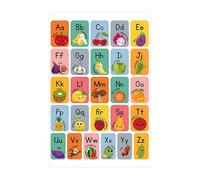 Alphabet Poster - Educational Preschool Poster, Self-Adhesive English Wall Decor Interactive Learning Educational Toy for Kids Boys Girls Classroom Home Playroom Nursery Decor Fun c