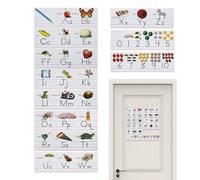 Alphabet Preschool Board Set - Wall Decorations with Alphabet Line and Numbers - Educational Decorations Poster Learning Educational Material for Nursery School Children Activity Area