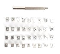 Alphabet Punch Set Alloy Steel Number Punch DIY Leather Hand Tool for Handmade Bags Belts Wallets Leather Crafting 37Pcs Set with 26 Letters and 10 Numbers Professional