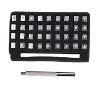 Alphabet Punch Tool Set, Metal Stamping Kit with 26 Letters & 10 Numbers, Incisive Leather Punching Tools for DIY Belt Bags Wallets Watch Bands, Alloy Steel Handle