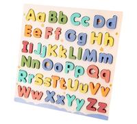 Alphabet Puzzle - 12 Inch 52 Pieces Educational Matching Blocks Square Boards, Letter Board | Wood Learning Toy - for Preschool and Kindergarten Learnings