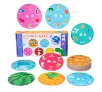Alphabet Puzzle - Alphabet Puzzle and Numbers for | Double Sided Wooden Game for Spelling, Counting and Combining Preschool Learning Activities for Boys and Girls