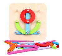 Alphabet Puzzle Blocks - Wooden Shape Matching Stacking Toy For Early Learning Motor Skill Development, Colourful Letter Recognition Building Set Educational Design, Smooth Sanded Edges + Interlocking