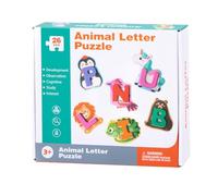 Alphabet Puzzle Set, Animal Matching Game, 26 Piece Colorful Design, Early Learning Aid Ideal for Homeschool Preschool Travel Kindergarten Early Childhood Play, 9.06x7.87 x1.77inches