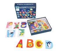 Alphabet Puzzle Toys Educational Learning Toys for Kids Solid Wood Letter Spell Word Builders