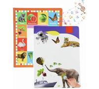 Alphabet Sound Book - 470+ Words,Fun Word Game & Bilingual Toys,Press To Learn Phonics,21 Themes,Interactive Musical Book,For Educational Language,School Education,2pcs