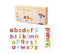 Alphabet spelling reading puzzle, wooden pun - Alphabet Letter Word Learning Game | Sight Words Letters Recognition Game for Kindergarten Home