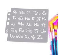 Alphabet Spray Paint Stencil - Paint Templates For Wall, Pre-Drawn Tip Guide Spray | Flower Mold Spray Paint Templates, Portable Letter Stencil, Creative Drawing Template For Home, Schools