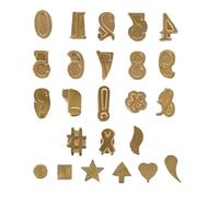 Alphabet Stamp Set for Wood Burning - Branding Kit for Hot Stamping Tools, Copper Letters, Complete Branding Kit with Heat Resistant Copper Stamps | Le