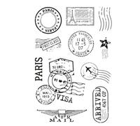 Alphabet Stamps,16x11cm Clear Stamps Vintage Air Mail Stamps Postage Mark Envelope Stamps Scrapbook Photo Album Decorative