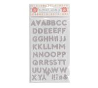 Alphabet Stickers A-Z Silver Glitter Stick-On DIY Crafting Toppers Cards & Gifts