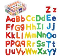 Alphabet Toys, 52Pcs/Set Wooden Alphabet Letters Colorful Wooden Letters with Plastic Storage Box Preschool Educational Toys for Toddlers Boys Girls