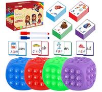 Alphabet Toys for Phonics Games CVC Phonics Word Game for 3 4 5 6 7+ Kids Multisensory Reading&Phonics Interactive Tools Pop Word Game Autism Sensory Toy Pre Kindergarten Classroom Learning Activities