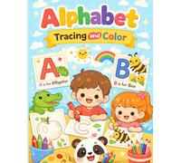 Alphabet Tracing and Coloring Book for Kids Ages 3-5: Practice Uppercase and Lowercase Letters with Cute Animals | Fun ABC Tracing, Coloring Pages & Handwriting Workbook