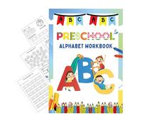 Alphabet Tracing Book, Dry Wipe Exercise Sheets for Preschool Children, Development-Promoting Preschool Learning Activities with Portable Letter Learning Toys for Nursery, Homeschooling & Un