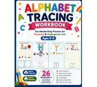 Alphabet Tracing Workbook| Fun Handwriting Practice for Preschool & Kindergarten Kids Ages 3-6