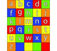 Alphabet Vinyl Floor Mat - For use with Programmable Robots & perfect for Early Years Coding and Programming Skills - Includes 15 x 15 cm Grid - Mat size - 75 x 90 cm