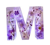 Alphabetical Floral Lamp, Floral Resin Nightlight, Creativity Floral Resin Night Lights Alphabet Elegant Night Light, Resin Flower Night Light Lamp, Flower Night Light Resin Alphabet For Women Girls