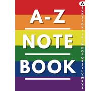 Alphabetical Notebook A4 A-Z - Lined-Journal Organizer - Large with A-Z Tabs Printed - Organize Your Notes: Rainbow Themed - Watermarked pages
