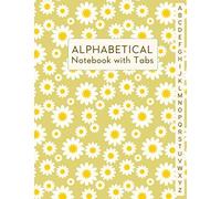 Alphabetical Notebook with Tabs: A to Z Notebook with Alphabet Index Daisy Seamless Pattern