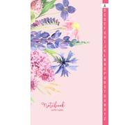 Alphabetical Notebook with Tabs: Lined-Journal Organizer with A-Z Alphabet Index Tabs Printed, Alphabetized Book Great for Storing Internet Logins, ... and more, Watercolor Wildflower Design Pink