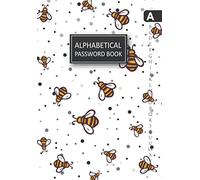 Alphabetical Password Book: A5 Alphabetical Internet Password Book A-Z Index with Tabs Printed, Bee Design