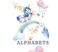 ALPHABETS Activity Book: Large Letters and Coloring Activity Book [8.5" x 11"] [White] [100 pages] (Unicorn Coloring Book)