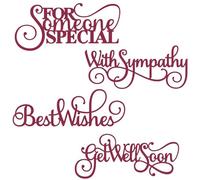 Alphabets Dies for Card Making DIY Scrapbooking for Some Special,with Sympathy Best Wishes Get Well Soon Alphabets Metal Cutting Dies for Paper Crafting Handmade Crafts Wedding Birthday Decorations