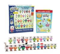 ALPHABLOCKS Character Play Set - Kids Alphabet Plastic Figures Blocks Toy