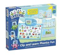 ALPHABLOCKS Clip and Learn Phonics Fun - Kids Interactive ABC Toy | Aesthetic Electronic Sheet Word Blending Sound Shield Activity Board for Toddler Nursery School. Clever Educational Gifts.