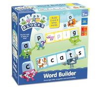 ALPHABLOCKS Word Builder Learning Game - Educational Toddler Games for Letter Recognition & Phonics - 20 Double-Sided Cards, 31 Letters, 4 Ways to Play - Word Games for Ages 3+