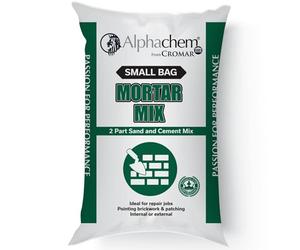 AlphaChem by CROMAR Mortar Mix | 2-Part Mixture of Ordinary Portland Cement & Fine Red Building Sand | Ideal for Brick Laying, Pointing, Rendering, and Repairs | 5KG