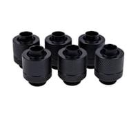 Alphacool 13/10mm Deep Black Compression Fitting - Six Pack