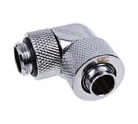 Alphacool 13/10mm Threaded Rotatable 90 Degree G1 / 4 Fitting - Chrome