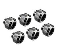 Alphacool 13mm Chrome Hard Tube Compression Fittings - Six Pack