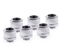 Alphacool Eiszapfen 14mm Chrome Hard Tube Compression Fitting - Six Pack