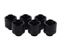 Alphacool 16/10mm Deep Black Compression Fitting - Six Pack