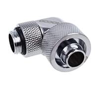 Alphacool 16/10mm Threaded Rotatable 90 Degree G1 / 4 Fitting - Chrome