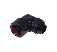 Alphacool 17075 13/10 compression fitting 90° revolvable G1/4 - Deep Black