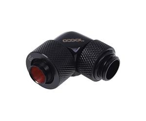 Alphacool 17075 13/10 compression fitting 90° revolvable G1/4 - Deep Black